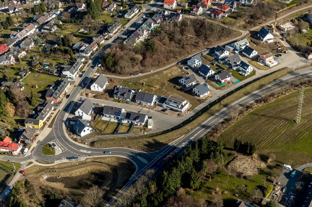Luftbild Witten - Wohngebiet einer Einfamilienhaus- Siedlung entlang Alte Straße in Witten im Bundesland Nordrhein-Westfalen, Deutschland