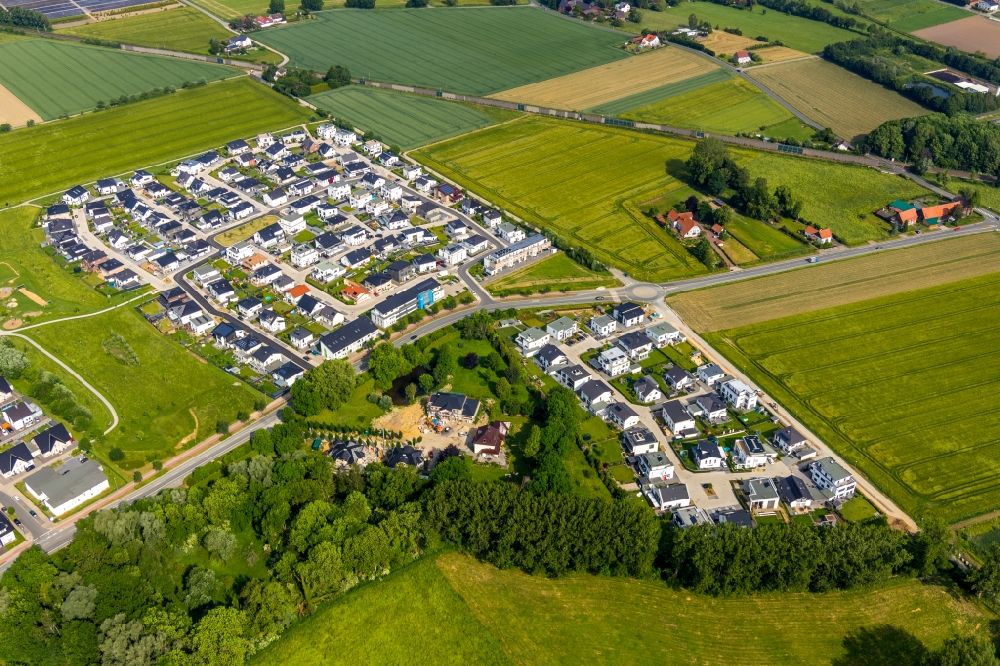 Soest aus der Vogelperspektive: Wohngebiet einer Einfamilienhaus- Siedlung entlang des Ardeyweg in Soest im Bundesland Nordrhein-Westfalen, Deutschland