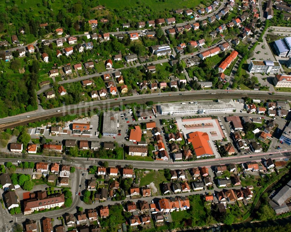 Luftaufnahme Faurndau - Wohngebiet einer Einfamilienhaus- Siedlung in Faurndau im Bundesland Baden-Württemberg, Deutschland