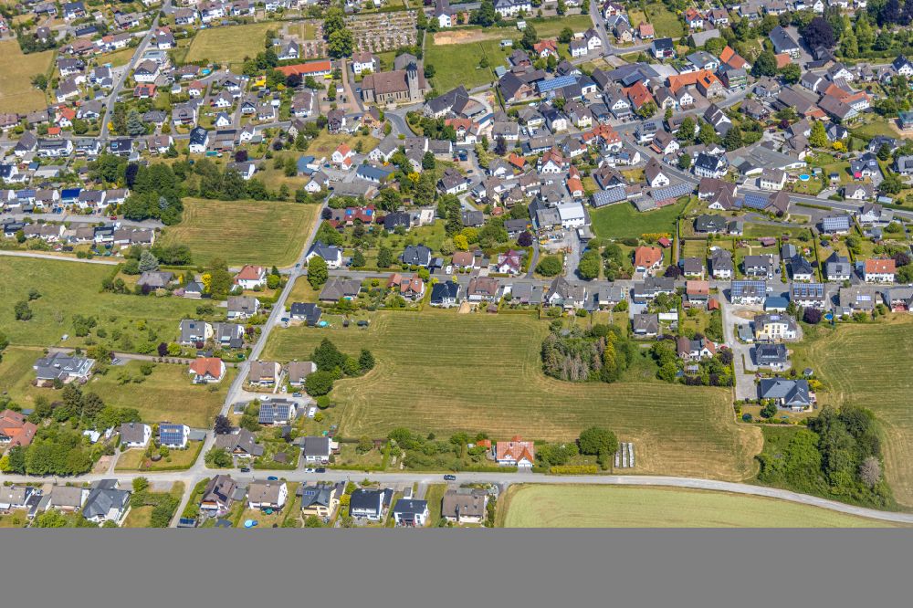 Garbeck aus der Vogelperspektive: Wohngebiet einer Einfamilienhaus- Siedlung in Garbeck im Bundesland Nordrhein-Westfalen, Deutschland