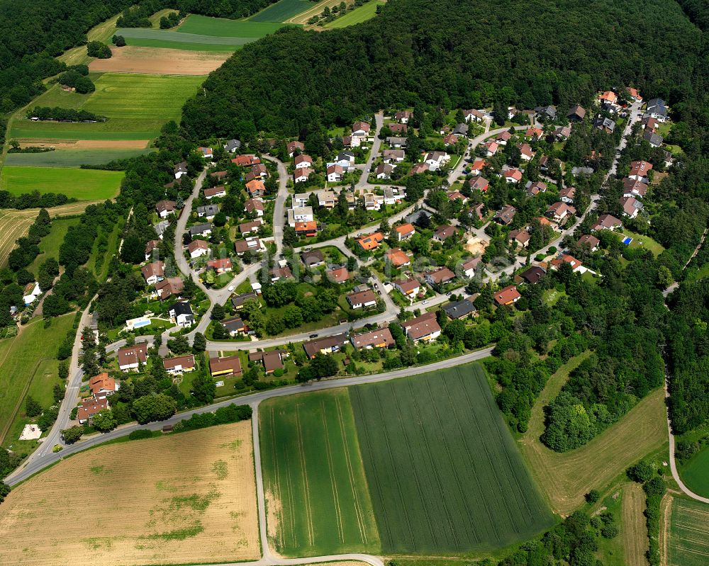 Luftbild Gechingen - Wohngebiet einer Einfamilienhaus- Siedlung in Gechingen im Bundesland Baden-Württemberg, Deutschland