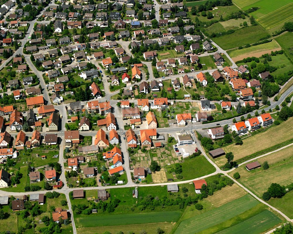 Luftbild Gechingen - Wohngebiet einer Einfamilienhaus- Siedlung in Gechingen im Bundesland Baden-Württemberg, Deutschland