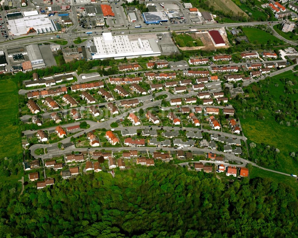 Luftaufnahme Geislingen an der Steige - Wohngebiet einer Einfamilienhaus- Siedlung in Geislingen an der Steige im Bundesland Baden-Württemberg, Deutschland