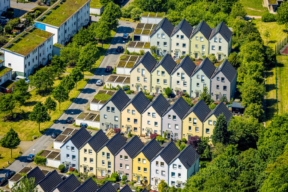 Gelsenkirchen von oben - Wohngebiet einer Einfamilienhaus- Siedlung in Gelsenkirchen im Bundesland Nordrhein-Westfalen
