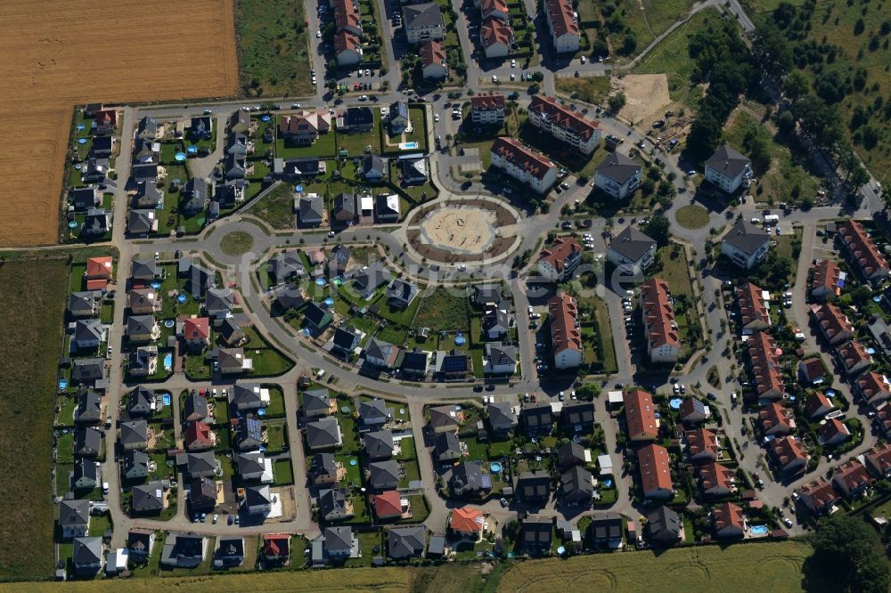 Luftbild Großziethen - Wohngebiet einer Einfamilienhaus- Siedlung in Großziethen im Bundesland Brandenburg