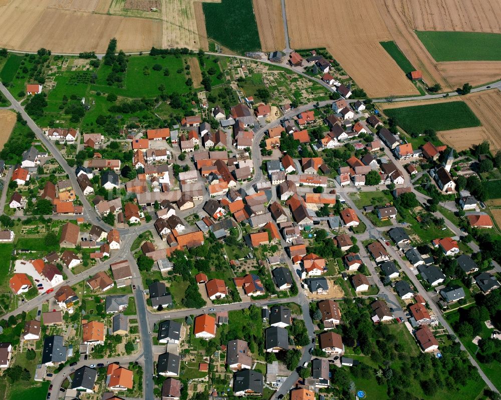 Luftbild Gundelsheim - Wohngebiet einer Einfamilienhaus- Siedlung in Gundelsheim im Bundesland Baden-Württemberg, Deutschland