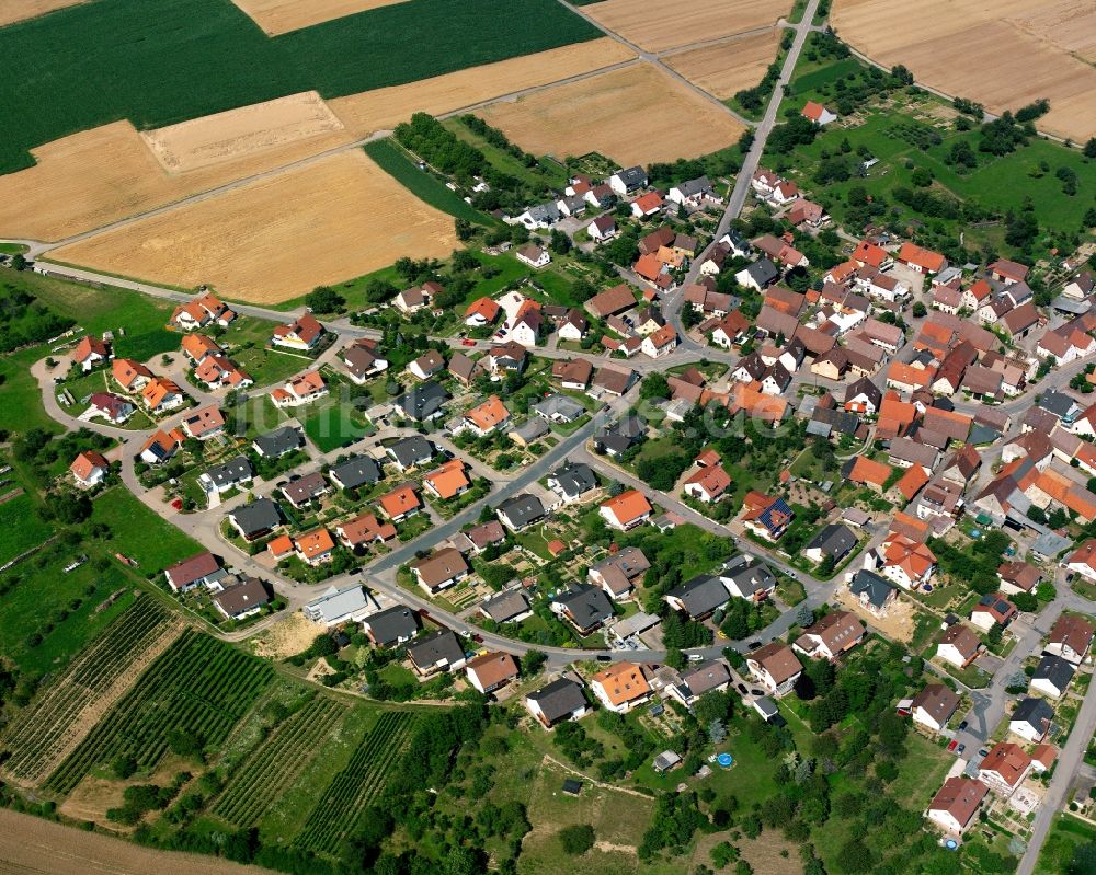 Gundelsheim von oben - Wohngebiet einer Einfamilienhaus- Siedlung in Gundelsheim im Bundesland Baden-Württemberg, Deutschland