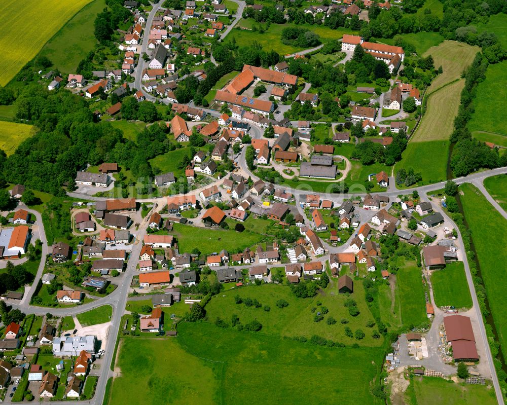 Luftbild Gutenzell - Wohngebiet einer Einfamilienhaus- Siedlung in Gutenzell im Bundesland Baden-Württemberg, Deutschland