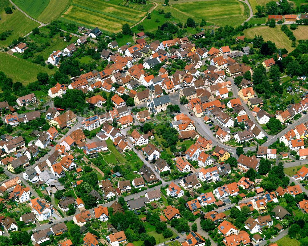 Luftaufnahme Hagelloch - Wohngebiet einer Einfamilienhaus- Siedlung in Hagelloch im Bundesland Baden-Württemberg, Deutschland