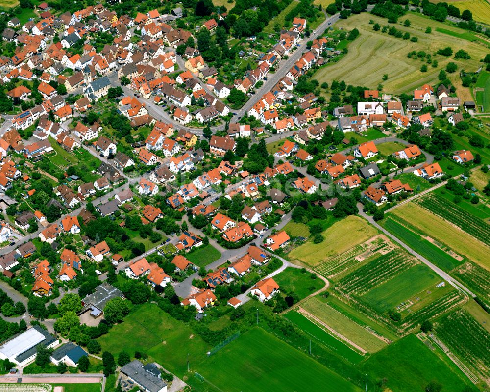 Hagelloch von oben - Wohngebiet einer Einfamilienhaus- Siedlung in Hagelloch im Bundesland Baden-Württemberg, Deutschland
