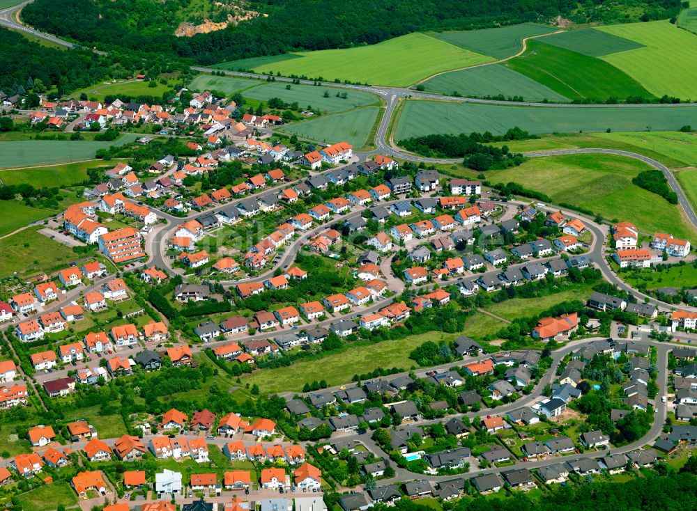 Haide aus der Vogelperspektive: Wohngebiet einer Einfamilienhaus- Siedlung in Haide im Bundesland Rheinland-Pfalz, Deutschland