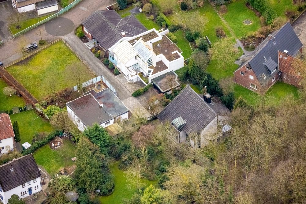 Luftaufnahme Hamm - Wohngebiet einer Einfamilienhaus- Siedlung in Hamm im Bundesland Nordrhein-Westfalen, Deutschland