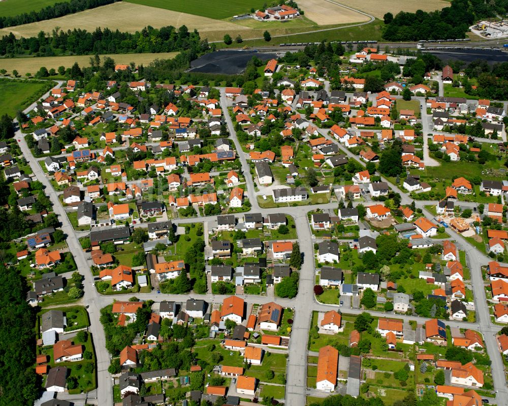 Luftaufnahme Hart a.d.Alz - Wohngebiet einer Einfamilienhaus- Siedlung in Hart a.d.Alz im Bundesland Bayern, Deutschland