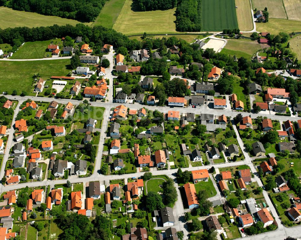Hart a.d.Alz von oben - Wohngebiet einer Einfamilienhaus- Siedlung in Hart a.d.Alz im Bundesland Bayern, Deutschland