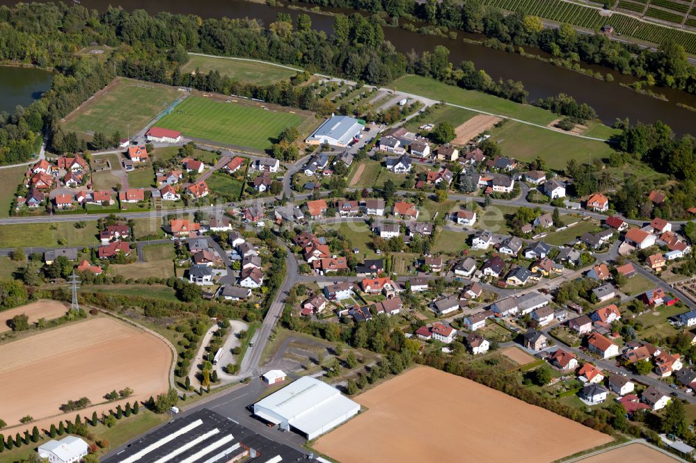 Homburg a.Main von oben - Wohngebiet einer Einfamilienhaus- Siedlung in Homburg a.Main im Bundesland Bayern, Deutschland