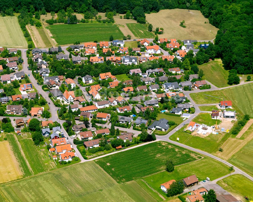 Luftbild Jettenburg - Wohngebiet einer Einfamilienhaus- Siedlung in Jettenburg im Bundesland Baden-Württemberg, Deutschland