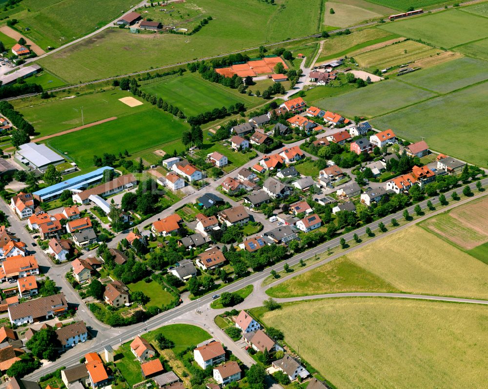 Luftbild Kiebingen - Wohngebiet einer Einfamilienhaus- Siedlung in Kiebingen im Bundesland Baden-Württemberg, Deutschland