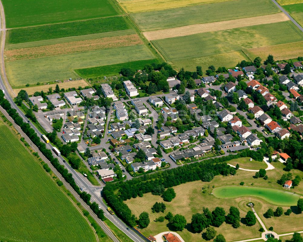 Luftaufnahme Kilchberg - Wohngebiet einer Einfamilienhaus- Siedlung in Kilchberg im Bundesland Baden-Württemberg, Deutschland