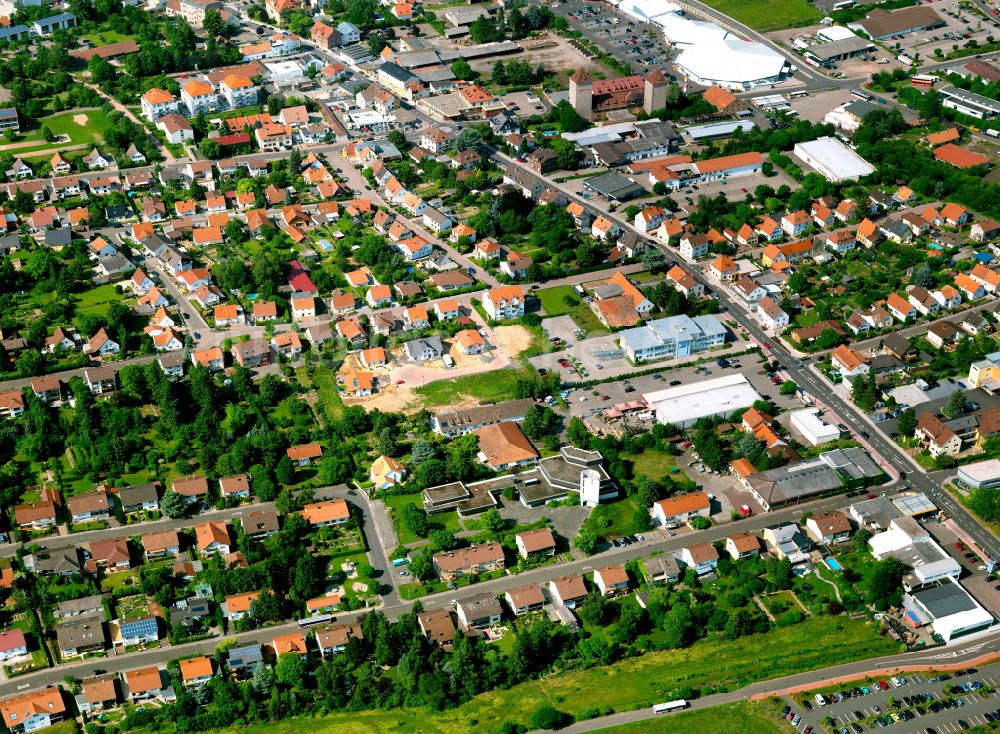 Kirchheimbolanden von oben - Wohngebiet einer Einfamilienhaus- Siedlung in Kirchheimbolanden im Bundesland Rheinland-Pfalz, Deutschland