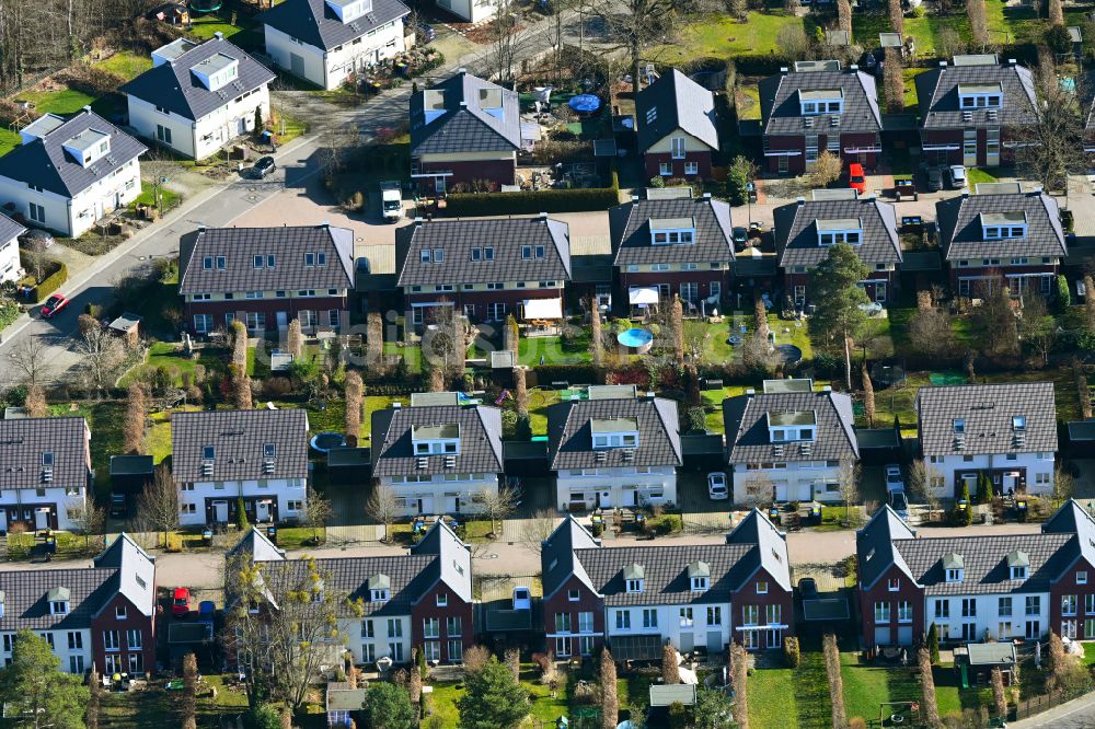 Luftbild Kleinmachnow - Wohngebiet einer Einfamilienhaus- Siedlung in Kleinmachnow im Bundesland Brandenburg, Deutschland
