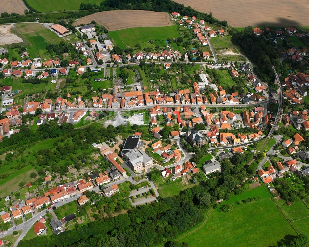 Luftbild Lengenfeld unterm Stein - Wohngebiet einer Einfamilienhaus- Siedlung in Lengenfeld unterm Stein im Bundesland Thüringen, Deutschland