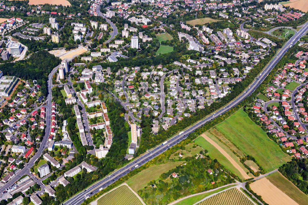 Luftaufnahme Lengfeld - Wohngebiet einer Einfamilienhaus- Siedlung in Lengfeld im Bundesland Bayern, Deutschland