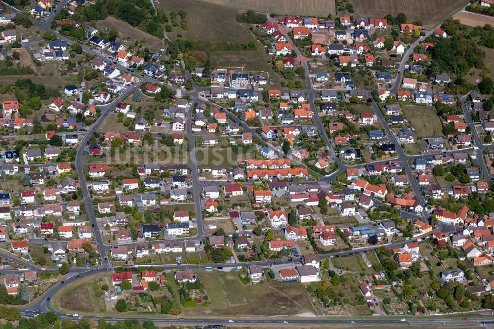 Luftbild Lengfurt - Wohngebiet einer Einfamilienhaus- Siedlung in Lengfurt im Bundesland Bayern, Deutschland