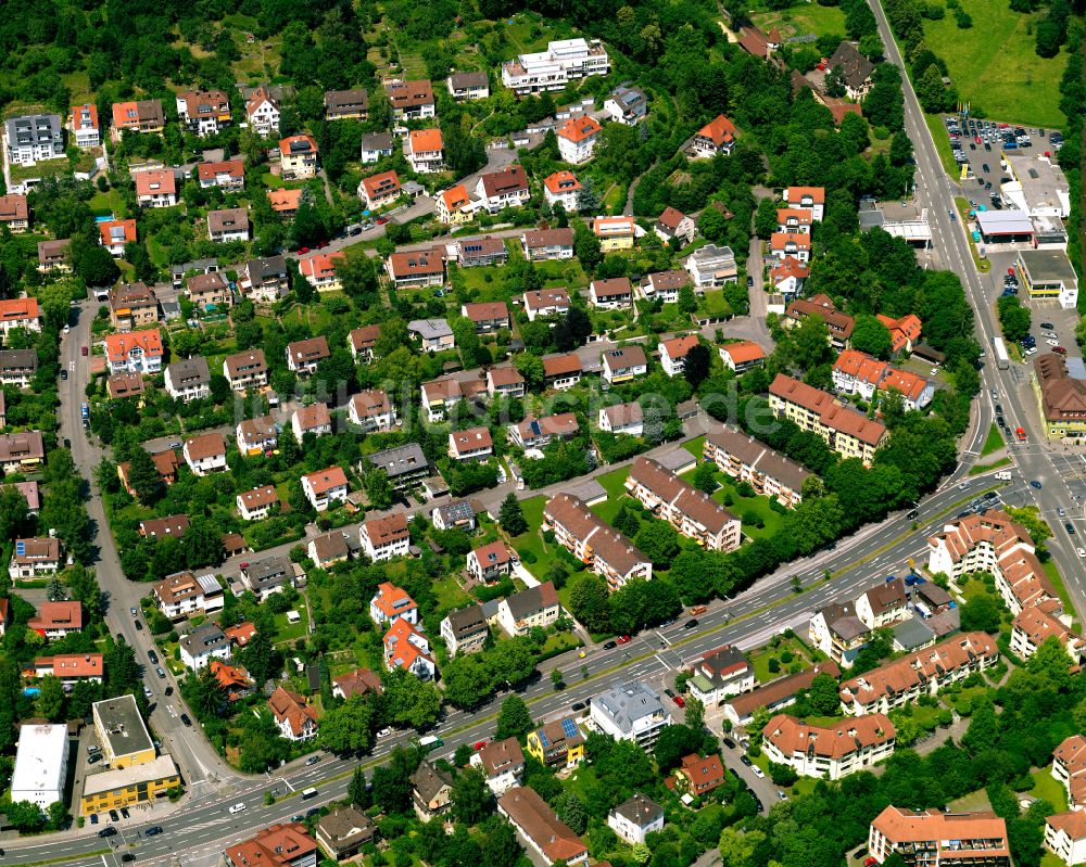 Lustnau aus der Vogelperspektive: Wohngebiet einer Einfamilienhaus- Siedlung in Lustnau im Bundesland Baden-Württemberg, Deutschland