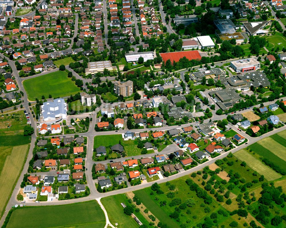 Mössingen von oben - Wohngebiet einer Einfamilienhaus- Siedlung in Mössingen im Bundesland Baden-Württemberg, Deutschland