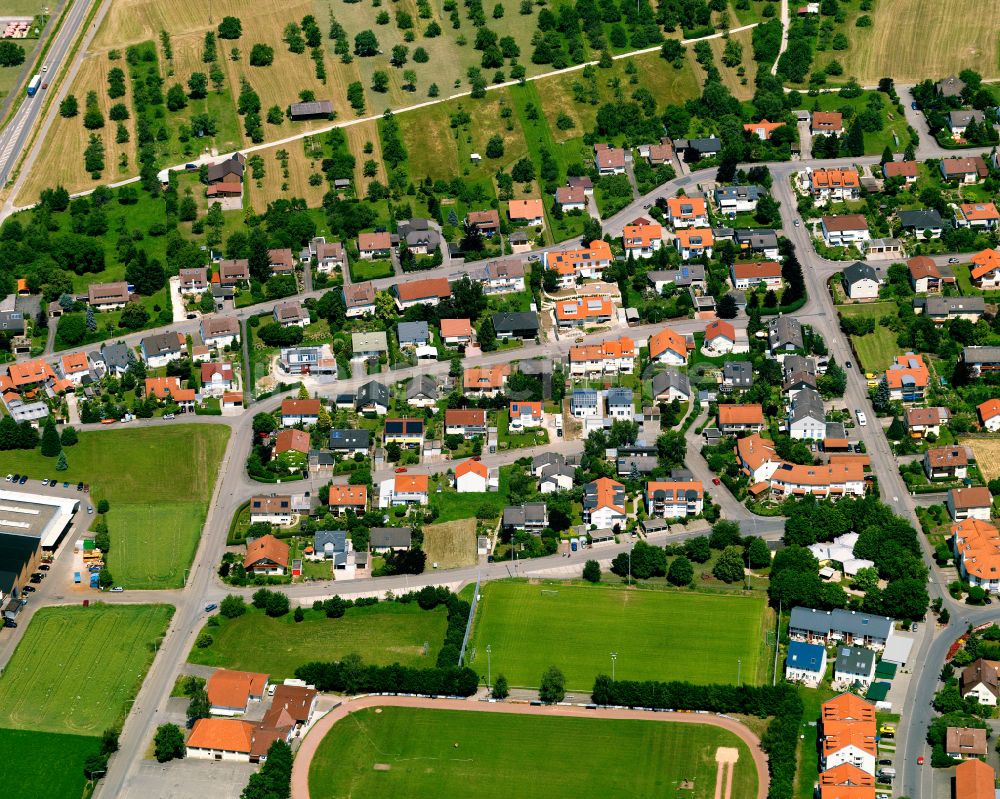 Mössingen aus der Vogelperspektive: Wohngebiet einer Einfamilienhaus- Siedlung in Mössingen im Bundesland Baden-Württemberg, Deutschland