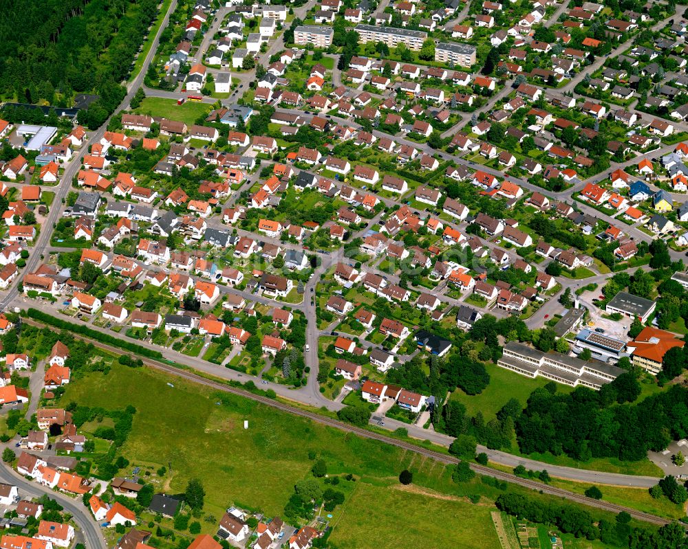 Luftaufnahme Mössingen - Wohngebiet einer Einfamilienhaus- Siedlung in Mössingen im Bundesland Baden-Württemberg, Deutschland