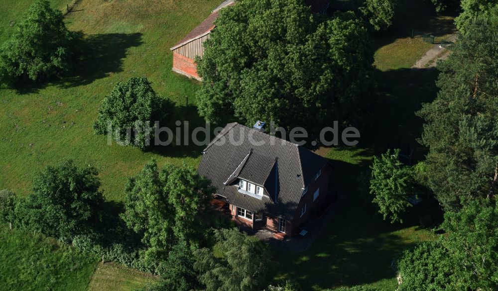 Luftbild Nausdorf - Wohngebiet einer Einfamilienhaus- Siedlung in Nausdorf im Bundesland Brandenburg