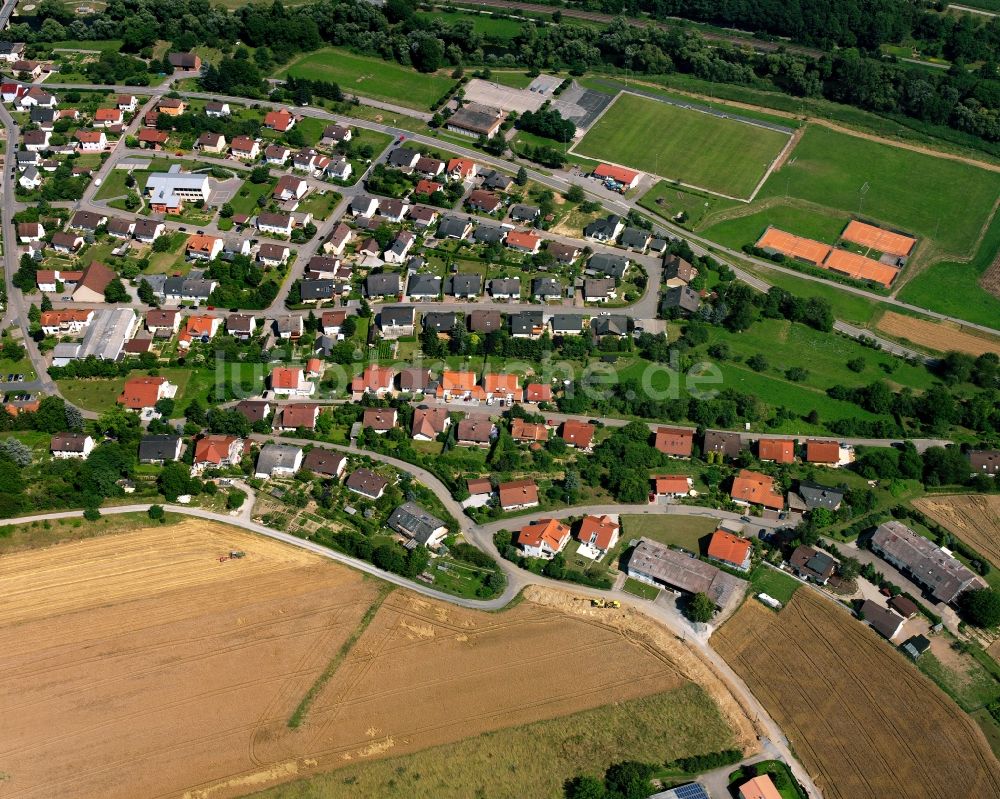 Luftbild Neudenau - Wohngebiet einer Einfamilienhaus- Siedlung in Neudenau im Bundesland Baden-Württemberg, Deutschland