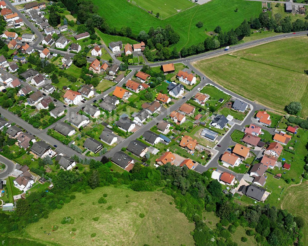 Luftbild Nieder-Gemünden - Wohngebiet einer Einfamilienhaus- Siedlung in Nieder-Gemünden im Bundesland Hessen, Deutschland