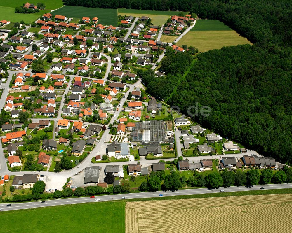 Luftbild Öd - Wohngebiet einer Einfamilienhaus- Siedlung in Öd im Bundesland Bayern, Deutschland