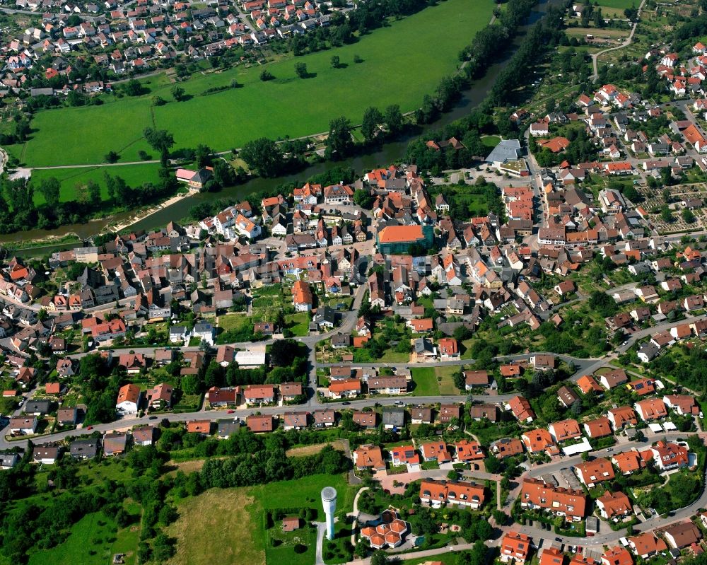 Luftbild Oedheim - Wohngebiet einer Einfamilienhaus- Siedlung in Oedheim im Bundesland Baden-Württemberg, Deutschland