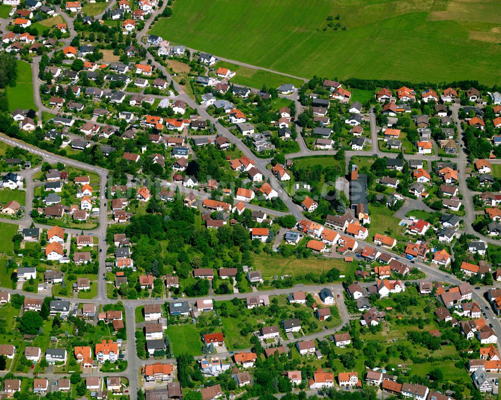 Luftbild Ofterdingen - Wohngebiet einer Einfamilienhaus- Siedlung in Ofterdingen im Bundesland Baden-Württemberg, Deutschland