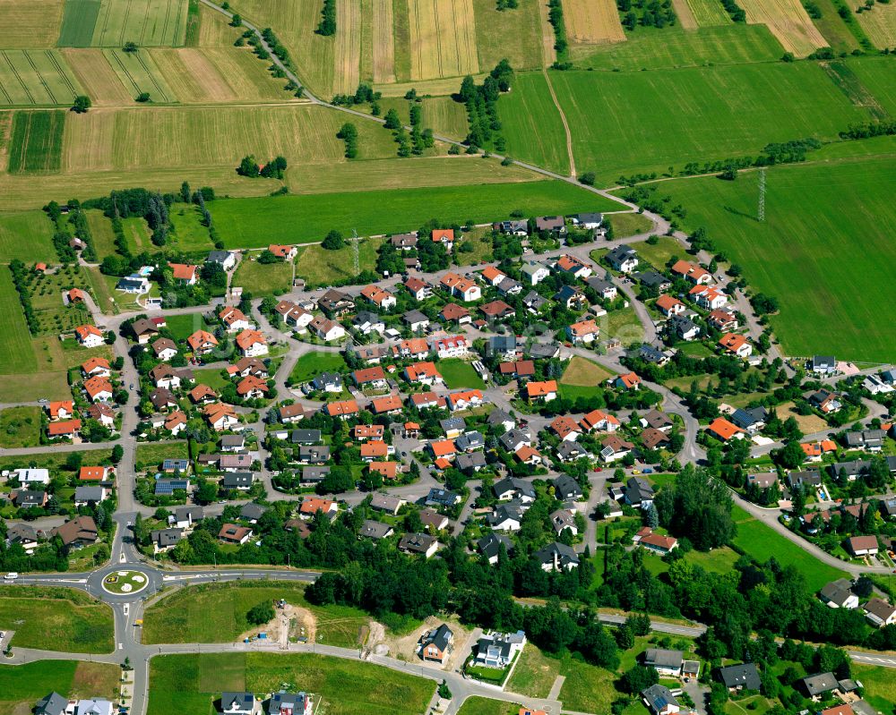 Ofterdingen aus der Vogelperspektive: Wohngebiet einer Einfamilienhaus- Siedlung in Ofterdingen im Bundesland Baden-Württemberg, Deutschland