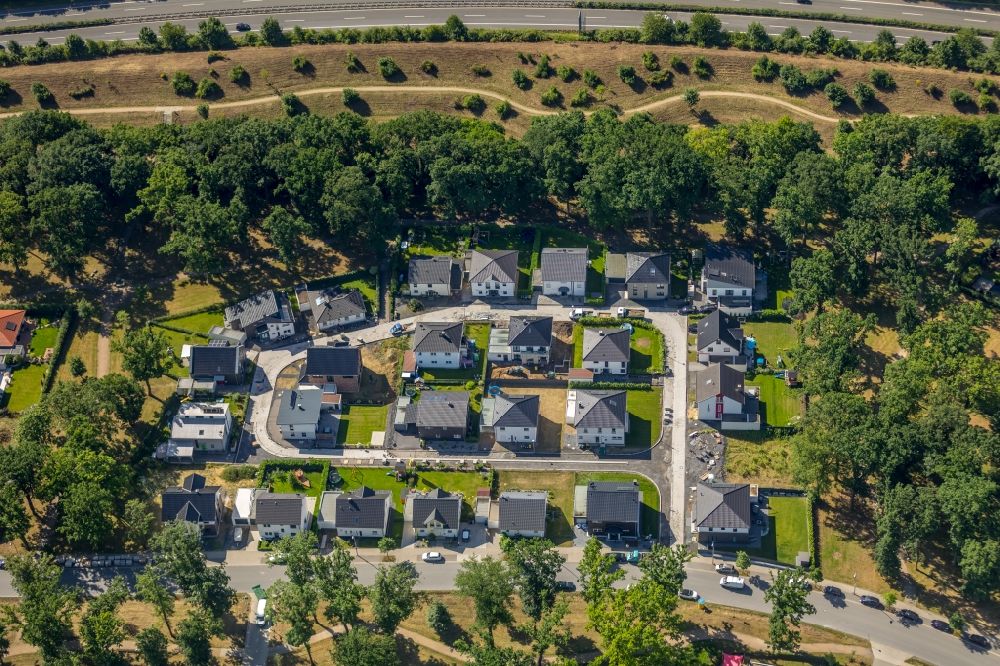 Luftaufnahme Dortmund - Wohngebiet einer Einfamilienhaus- Siedlung im Ortsteil Brackeler Feld in Dortmund im Bundesland Nordrhein-Westfalen, Deutschland