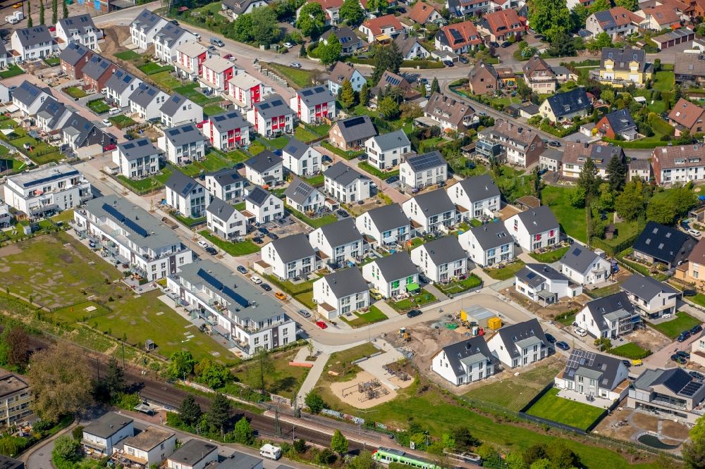 Luftbild Essen - Wohngebiet einer Einfamilienhaus- Siedlung im Ortsteil Horst in Essen im Bundesland Nordrhein-Westfalen, Deutschland