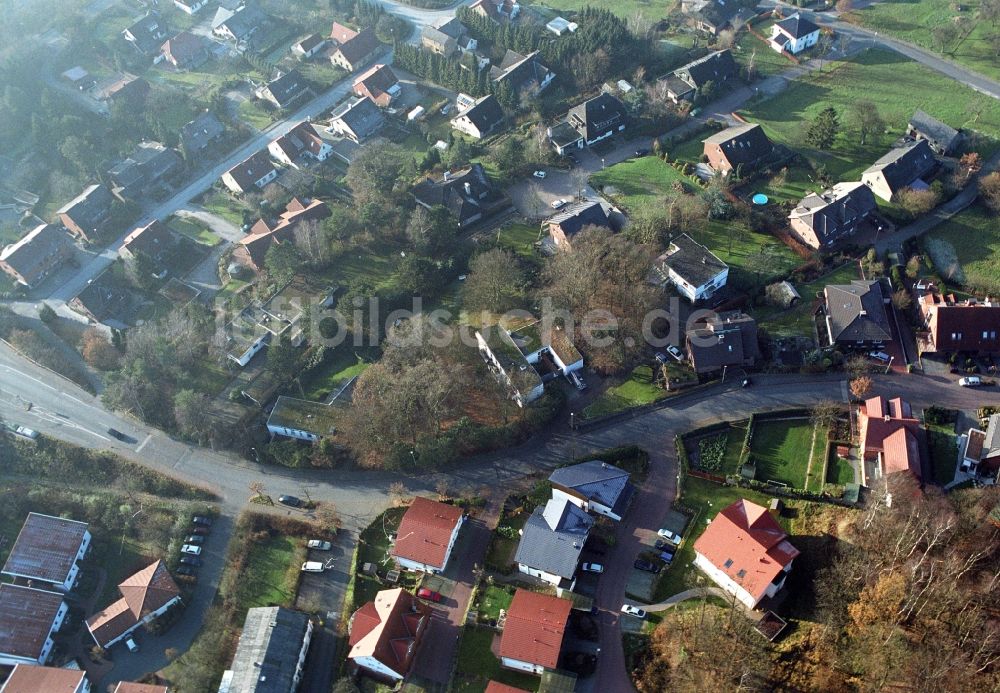 Luftaufnahme Ibbenbüren - Wohngebiet einer Einfamilienhaus- Siedlung im Ortsteil Schafberg in Ibbenbüren im Bundesland Nordrhein-Westfalen, Deutschland