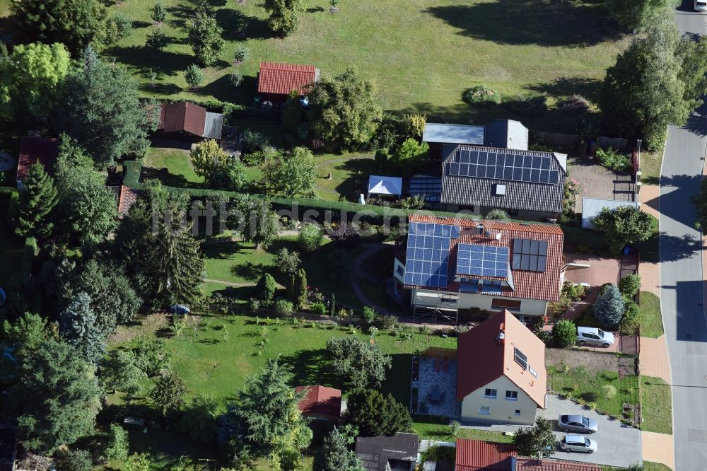 Luftaufnahme Panketal - Wohngebiet einer Einfamilienhaus- Siedlung in Panketal im Bundesland Brandenburg