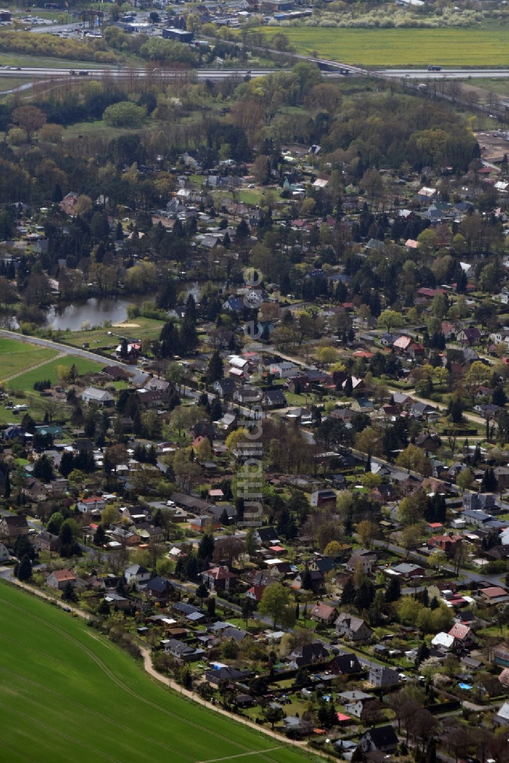 Luftbild Petershagen - Wohngebiet einer Einfamilienhaus- Siedlung in Petershagen im Bundesland Brandenburg