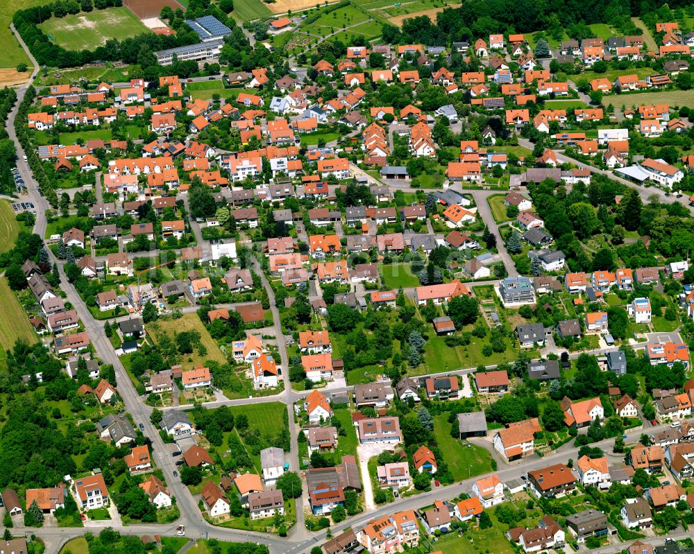Luftbild Pfrondorf - Wohngebiet einer Einfamilienhaus- Siedlung in Pfrondorf im Bundesland Baden-Württemberg, Deutschland