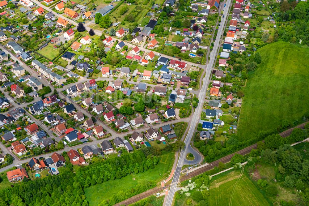 Luftbild Pritzwalk - Wohngebiet einer Einfamilienhaus- Siedlung in Pritzwalk im Bundesland Brandenburg, Deutschland