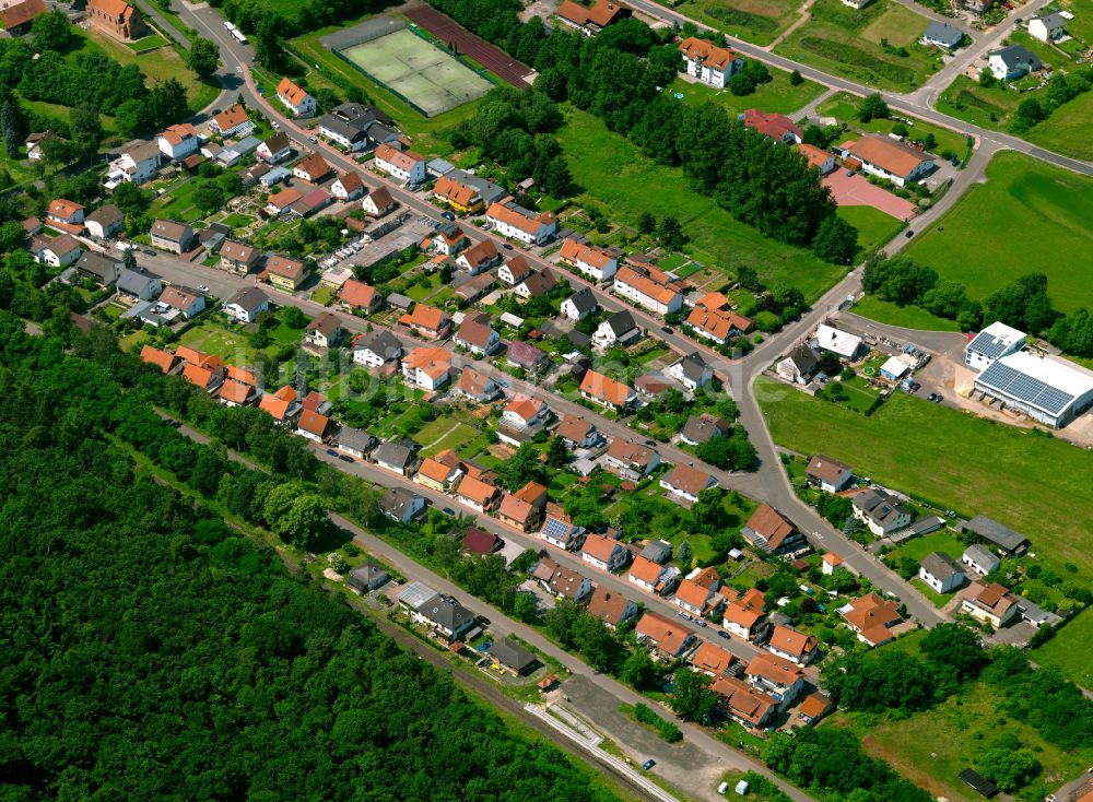 Ramsen von oben - Wohngebiet einer Einfamilienhaus- Siedlung in Ramsen im Bundesland Rheinland-Pfalz, Deutschland