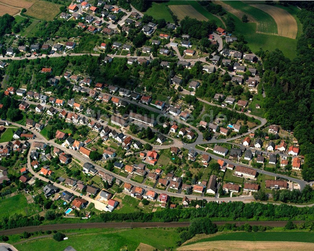 Luftbild Roigheim - Wohngebiet einer Einfamilienhaus- Siedlung in Roigheim im Bundesland Baden-Württemberg, Deutschland