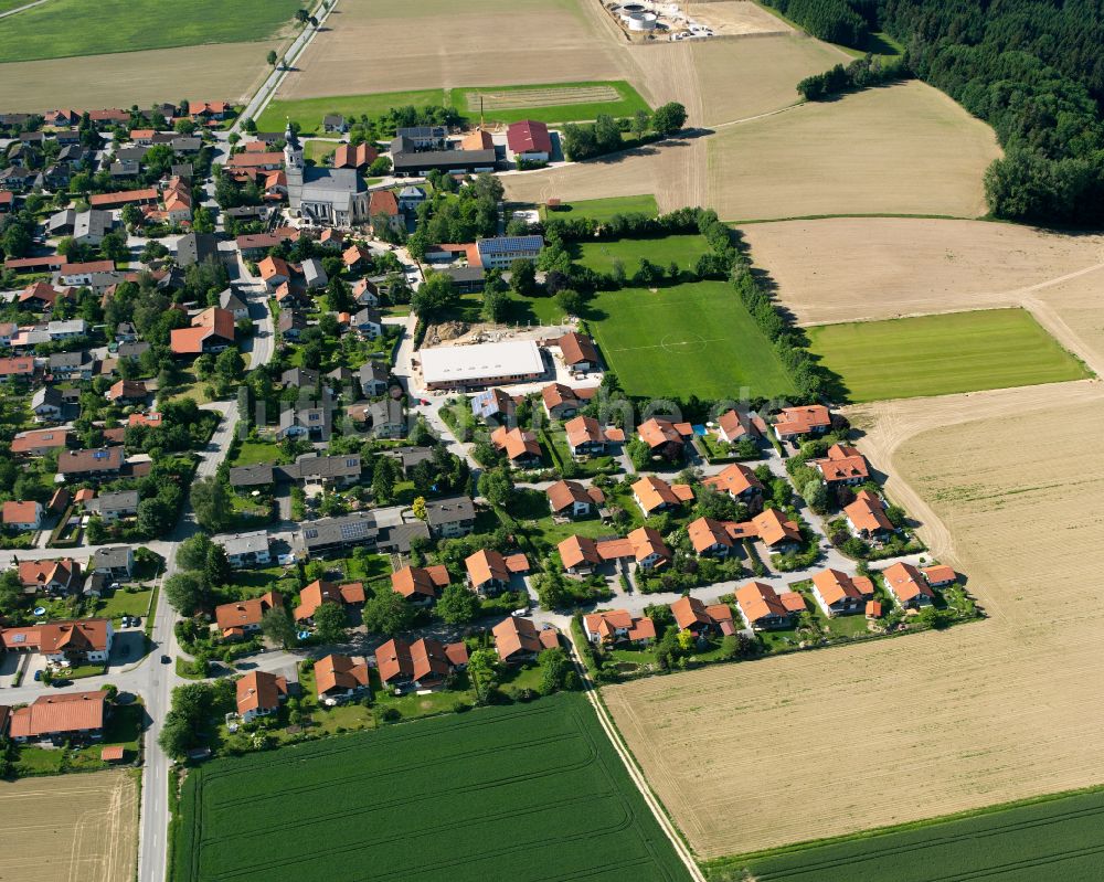 Luftbild Schachen - Wohngebiet einer Einfamilienhaus- Siedlung in Schachen im Bundesland Bayern, Deutschland