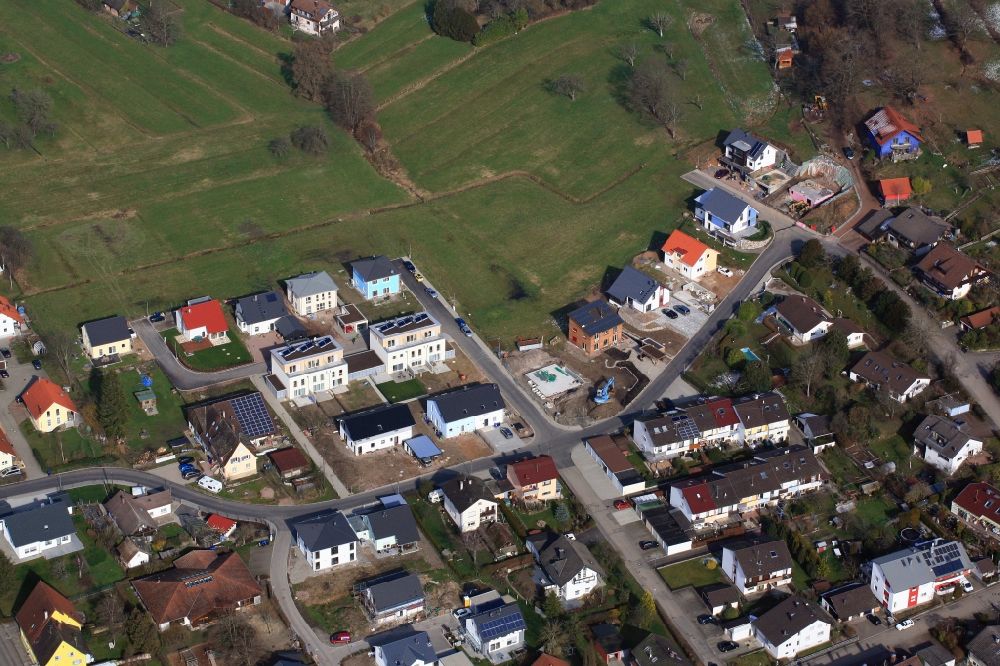Luftbild Schopfheim - Wohngebiet einer Einfamilienhaus- Siedlung in Schopfheim im Bundesland Baden-Württemberg
