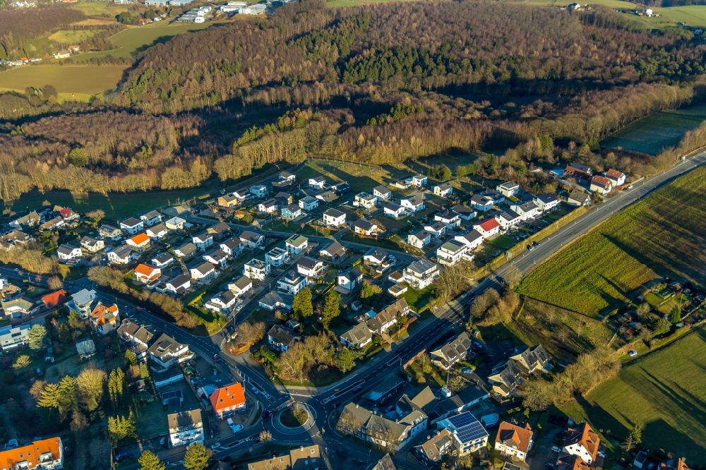 Schwelm von oben - Wohngebiet einer Einfamilienhaus- Siedlung in Schwelm im Bundesland Nordrhein-Westfalen